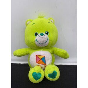 Care Bear Do Your Best Bear Plush Lime Green Kite 2002 11" Stuffed Animal Toy Pl